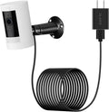 Power Adapter with Metal Mount Plug in Charger for Stick up Cam Battery, (5M/ 16Ft) Waterproof Charging Cable Bundle with 360 Degree Angle Adjustment Bracket, Black