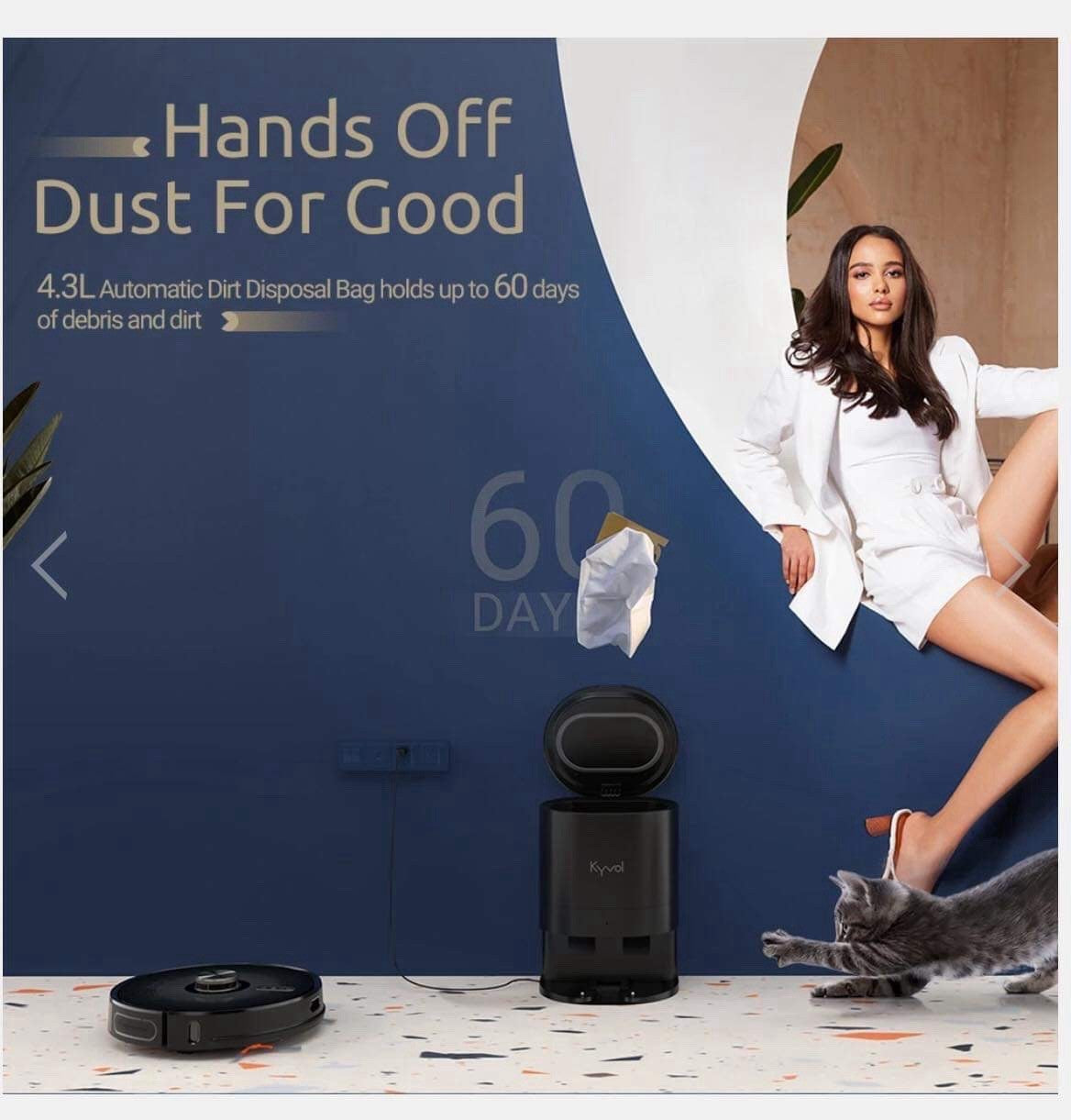 Kyvol Cybovac S31 Robot Vacuum and Mop, Automatic Dirt Disposal Lidar Navigation